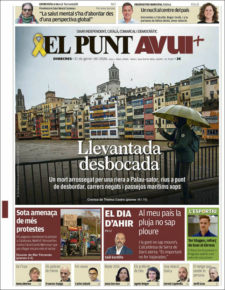 Portada de El Punt Avui (Espa&ntilde;a)