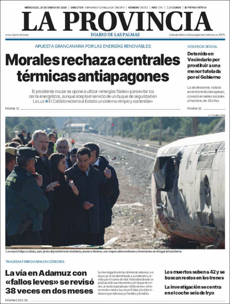 Portada de La Provincia (Espa&ntilde;a)