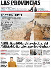 Portada de Las Provincias (Espa&ntilde;a)
