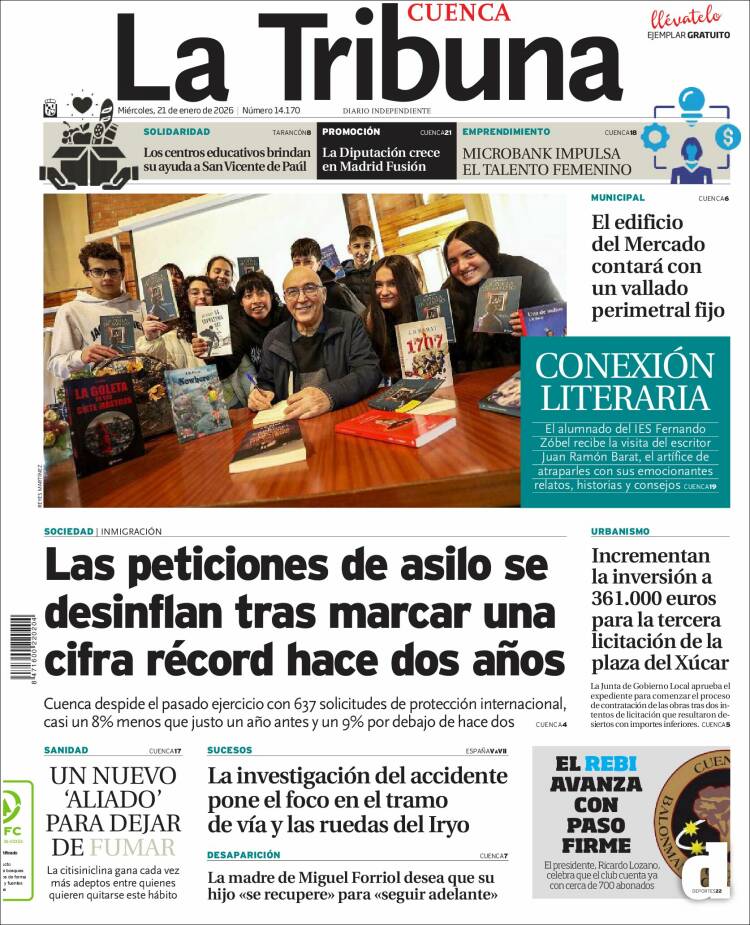 Portada de La Tribuna de Cuenca (Espa&ntilde;a)