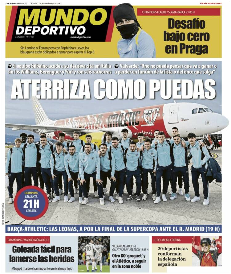 Portada de Mundo Deportivo Bizkaia (Espa&ntilde;a)