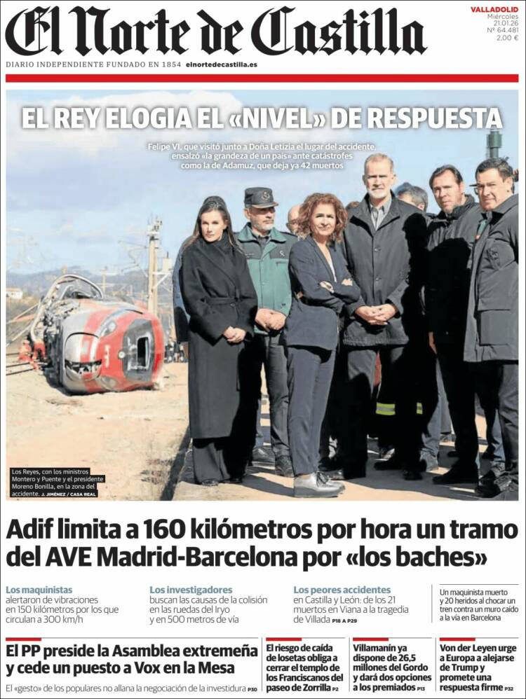 Portada de Norte de Castilla - Valladolid (Espa&ntilde;a)