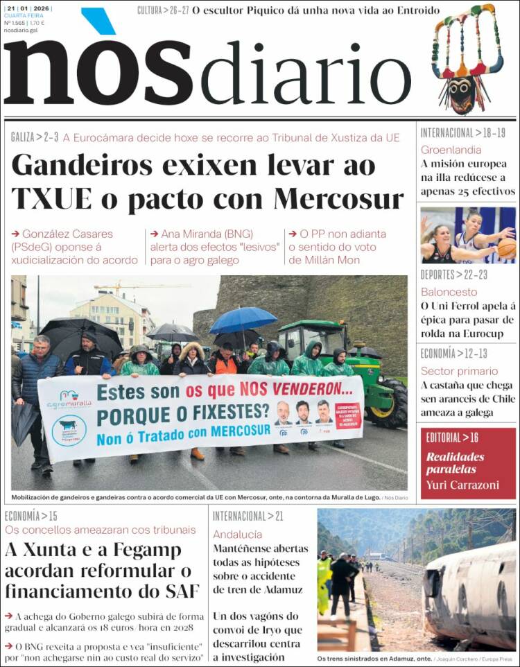 Portada de Nòs Diario (Espa&ntilde;a)