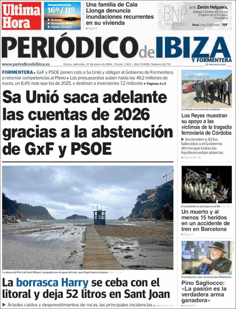 Portada de Periódico de Ibiza (Espa&ntilde;a)