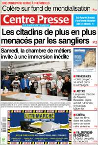 Portada de Centre Presse (Francia)