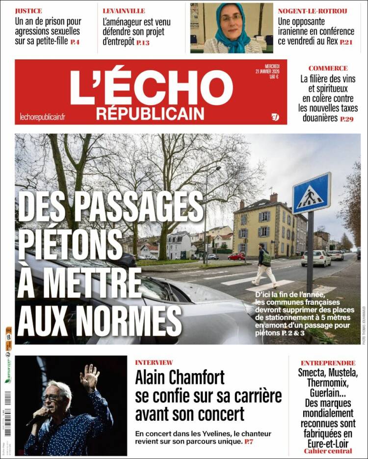 Portada de L'Echo Républicain (Francia)
