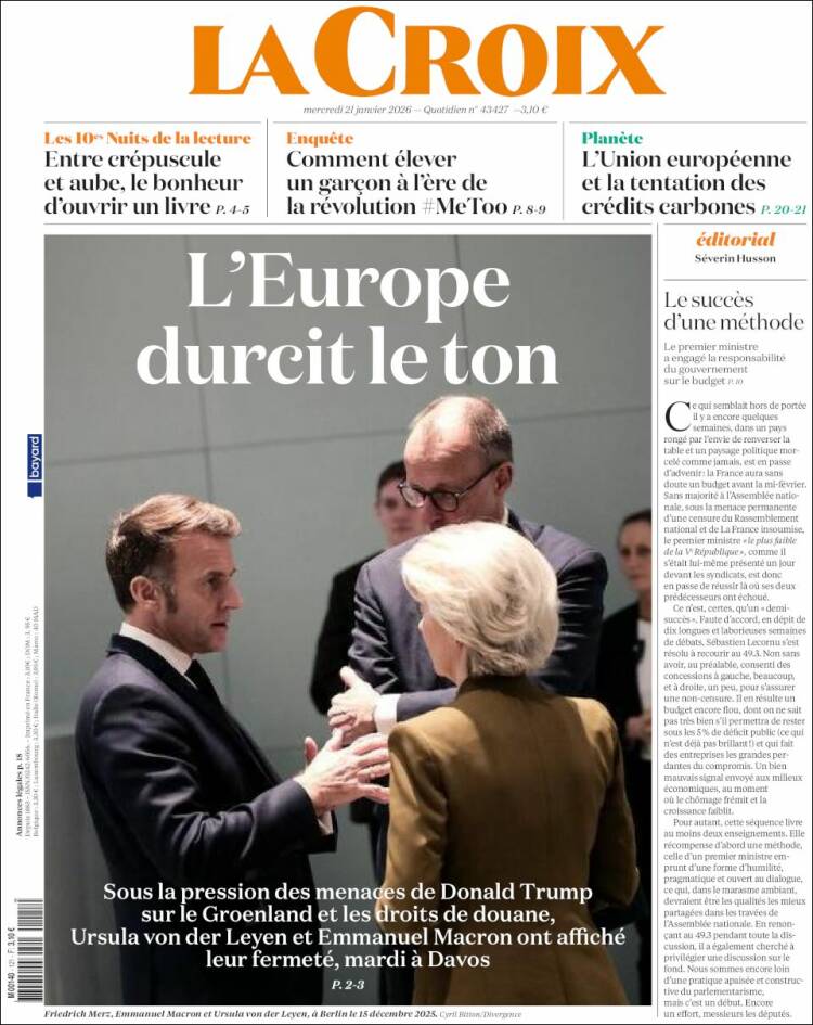 Portada de La Croix (Francia)