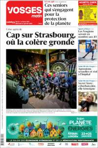 Portada de Vosges Matin (Francia)