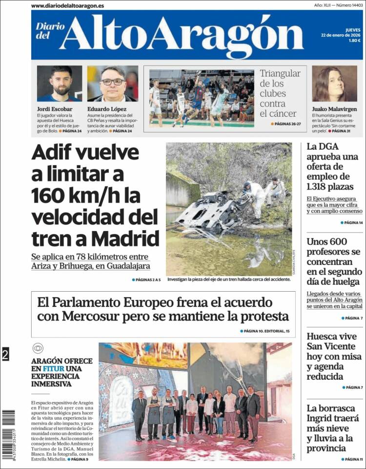 Portada de Diario del AltoAragón (Espa&ntilde;a)