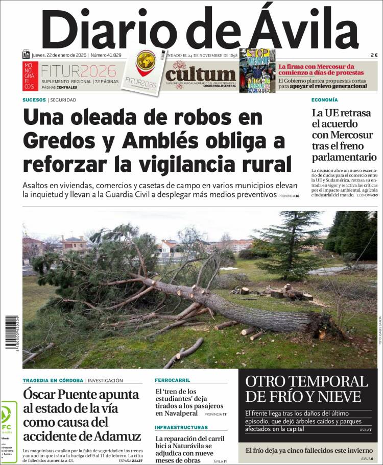Portada de Diario de Ávila (Espa&ntilde;a)