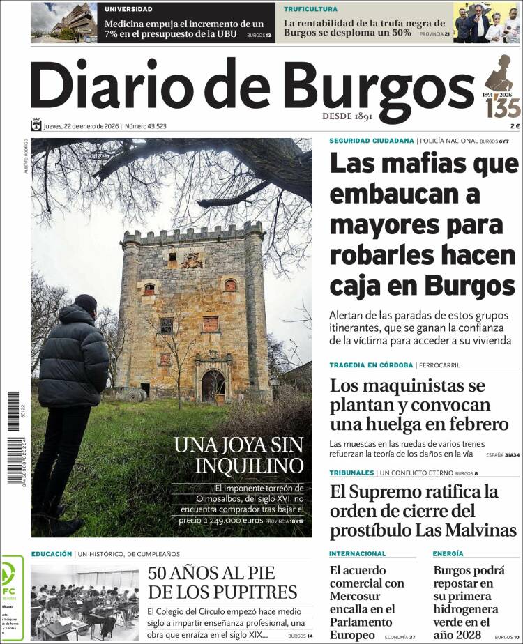 Portada de Diario de Burgos (Espa&ntilde;a)