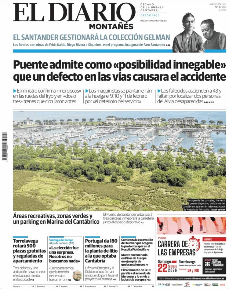 Portada de El Diario Montañés (Espa&ntilde;a)