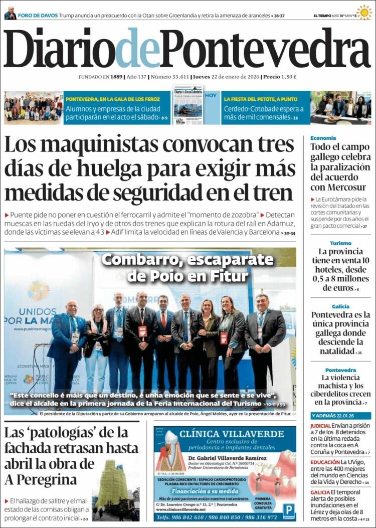 Portada de Diario de Pontevedra (Espa&ntilde;a)