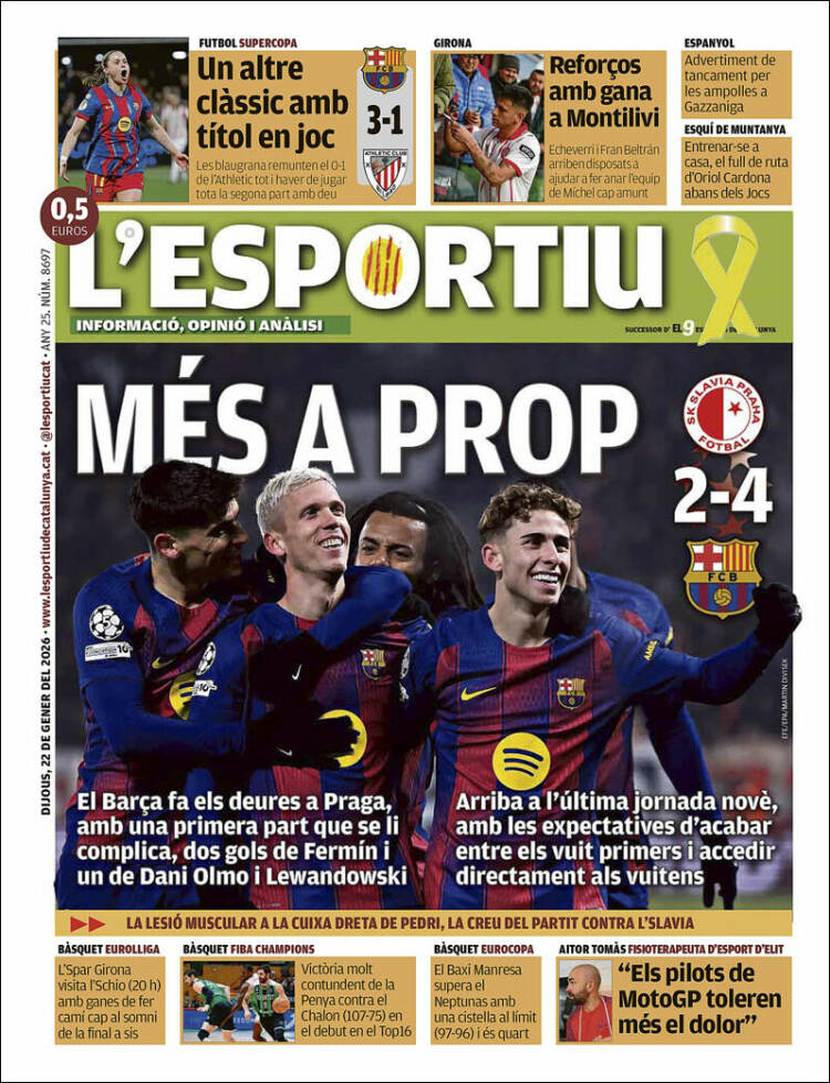 Portada de L'Esportiu (Espa&ntilde;a)