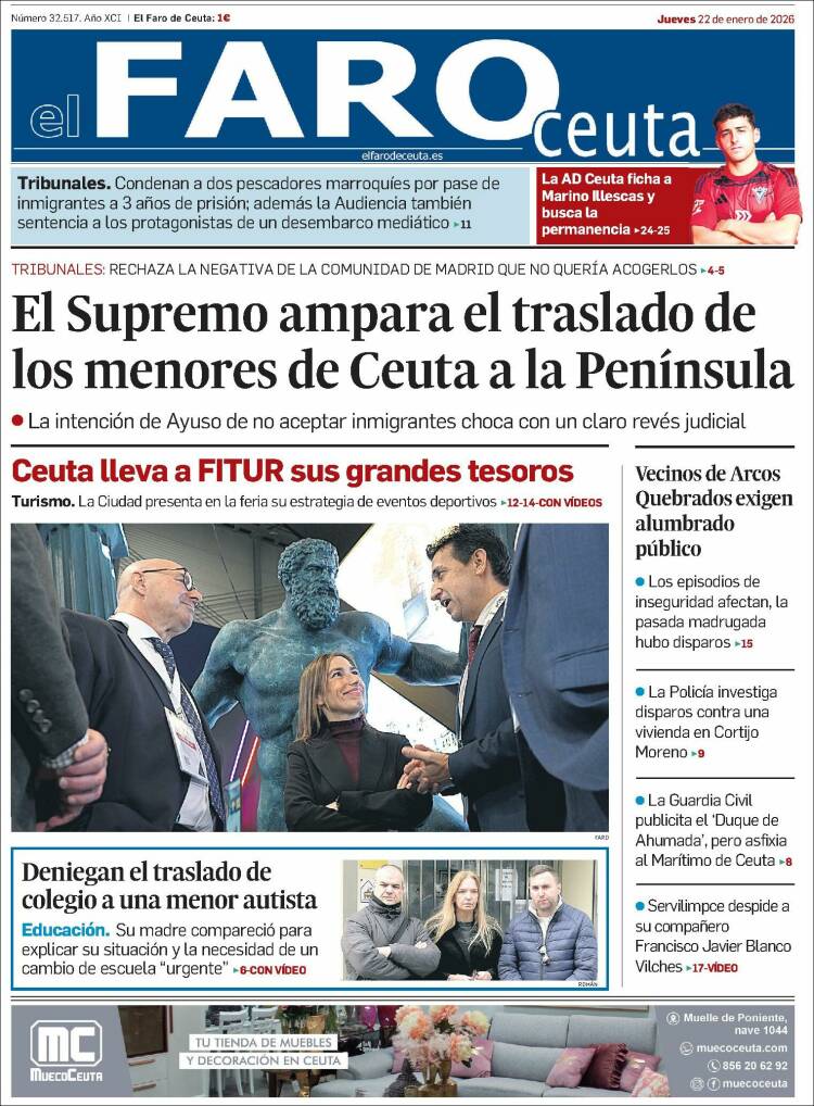 Portada de El Faro de Ceuta (Espa&ntilde;a)