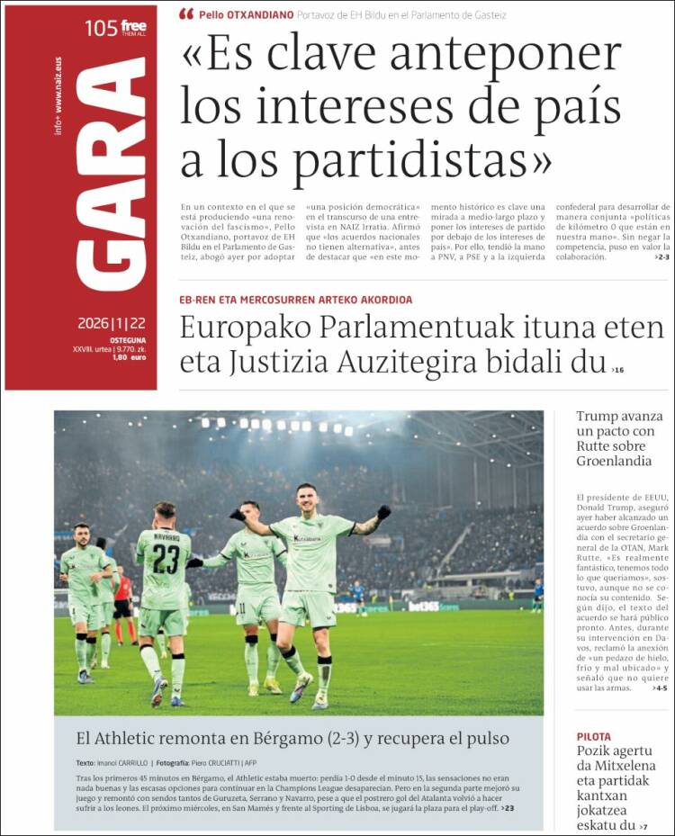 Portada de Gara (Espa&ntilde;a)