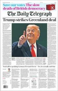 Portada de Daily Telegraph (Royaume-Uni)