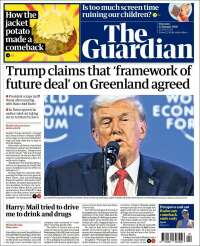 Portada de The Guardian (Royaume-Uni)