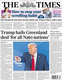 Portada de The Times (Royaume-Uni)