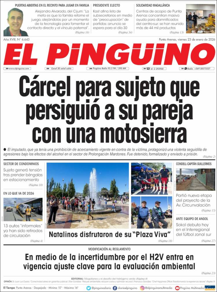 Portada de El Pingüino (Chile)