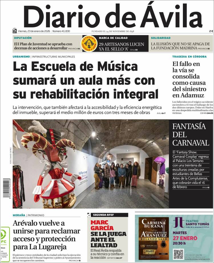 Portada de Diario de Ávila (Espa&ntilde;a)