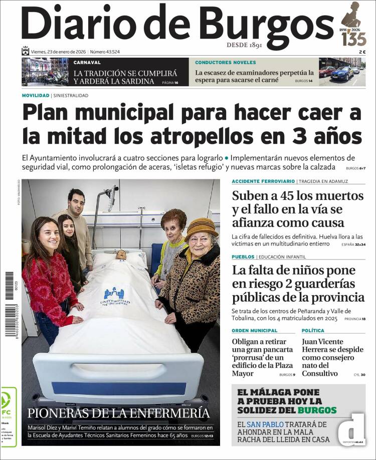 Portada de Diario de Burgos (Espa&ntilde;a)