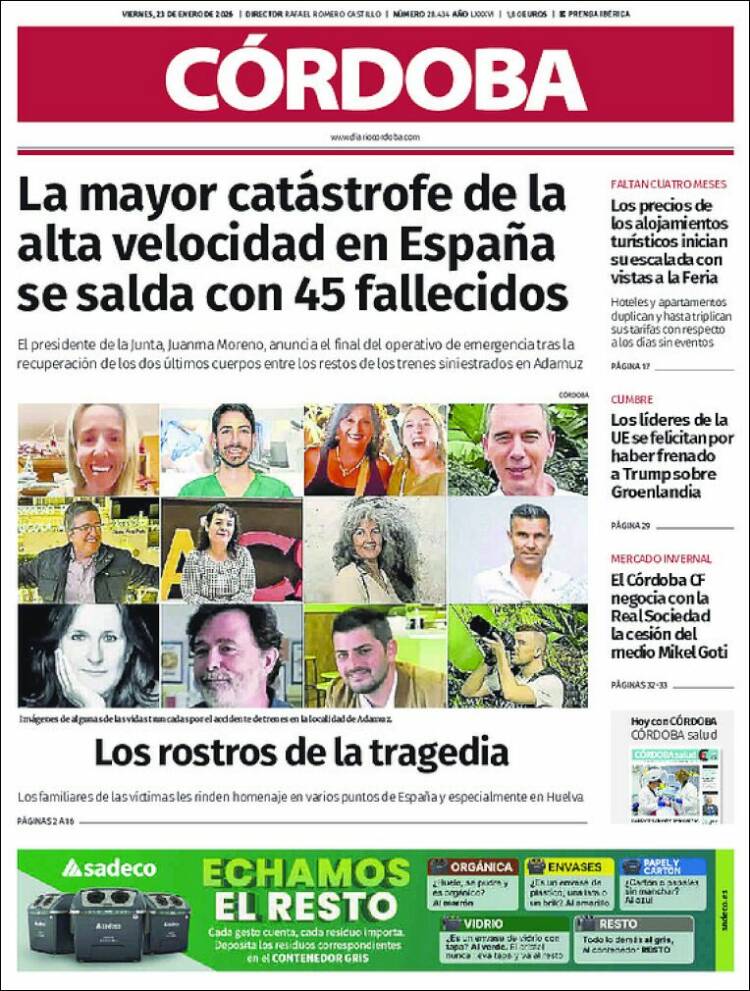 Portada de Diario de Córdoba (Espa&ntilde;a)