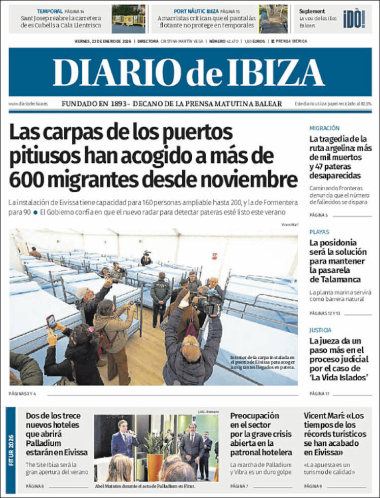 Portada de Diario de Ibiza (Espa&ntilde;a)