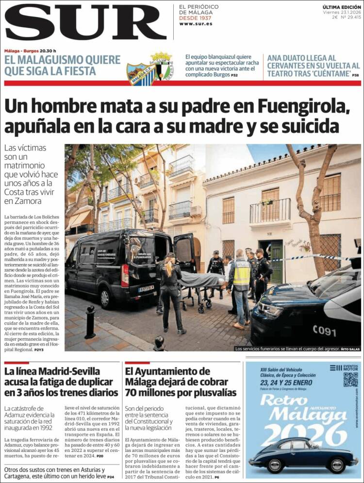 Portada de Diario el Sur (Espa&ntilde;a)