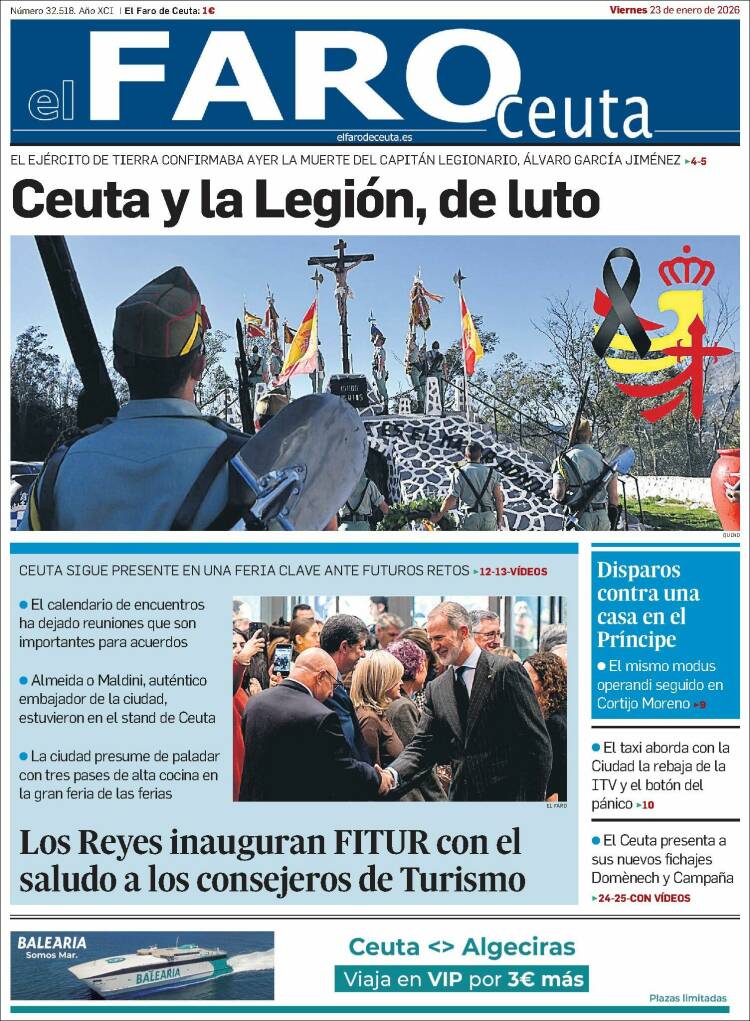 Portada de El Faro de Ceuta (Espa&ntilde;a)