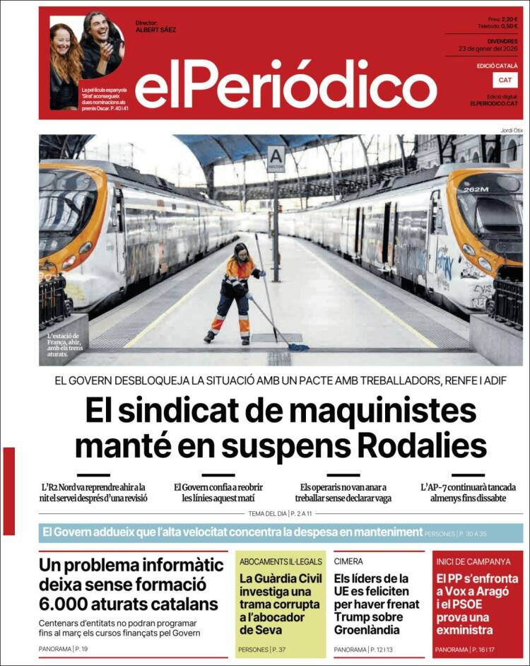 Portada de El Periódico de Catalunya (Espa&ntilde;a)