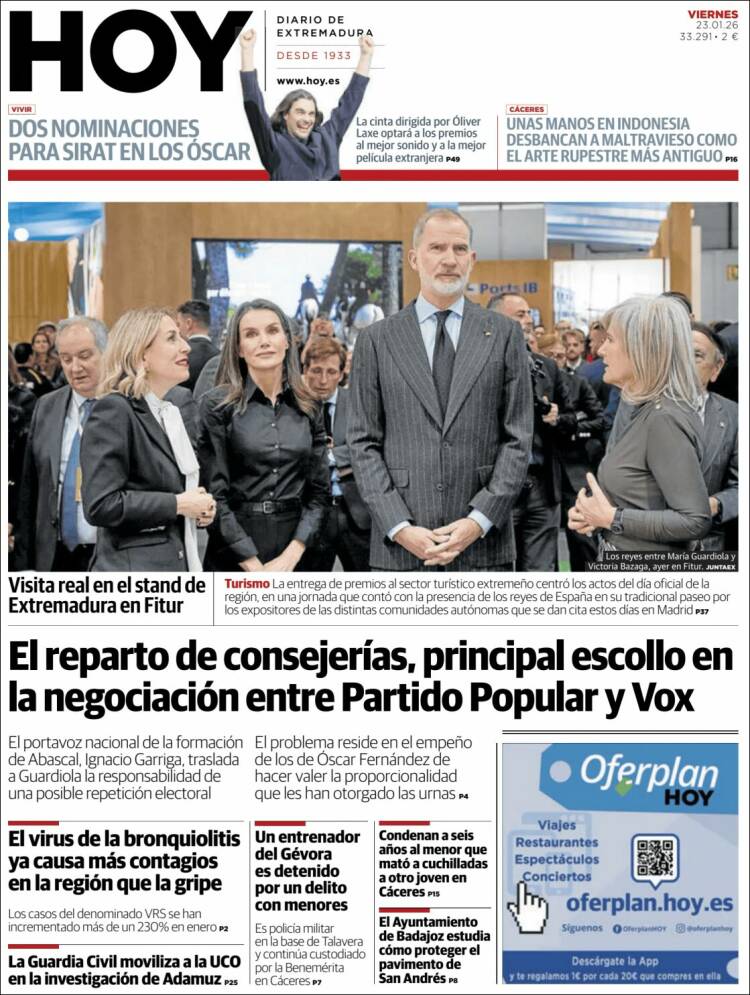 Portada de Hoy - Caceres (Espa&ntilde;a)