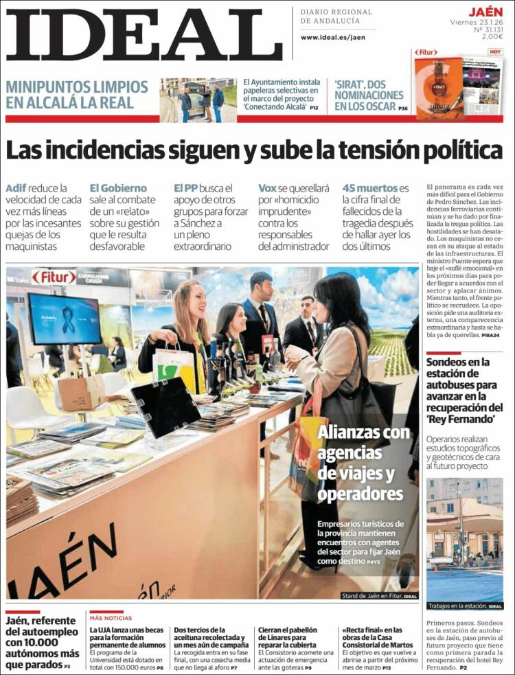 Portada de El Ideal de Jaén (Espa&ntilde;a)