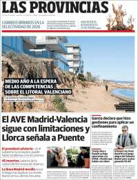 Portada de Las Provincias (Espa&ntilde;a)