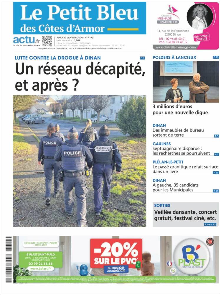 Portada de Le Petit Bleu (Francia)