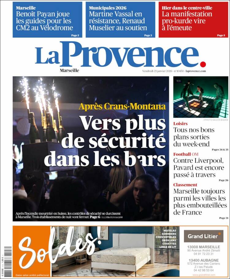 Portada de La Provence (Francia)