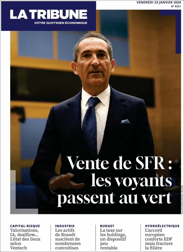 Portada de La Tribune (Francia)
