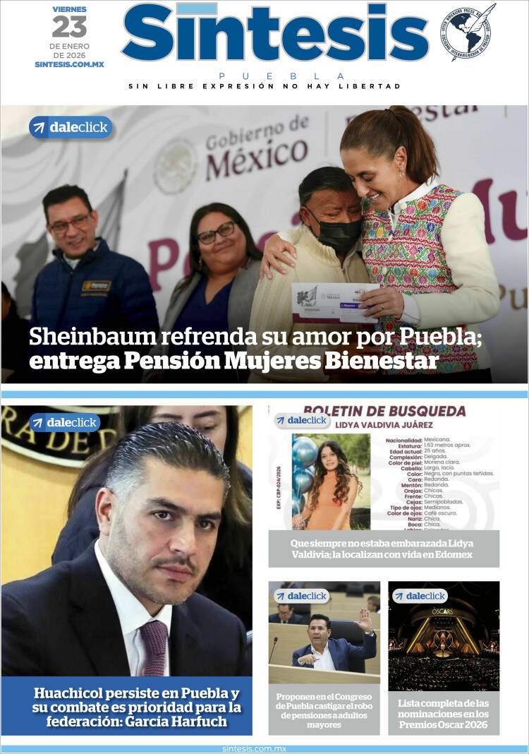 Portada de Síntesis - Puebla (M&eacute;xico)