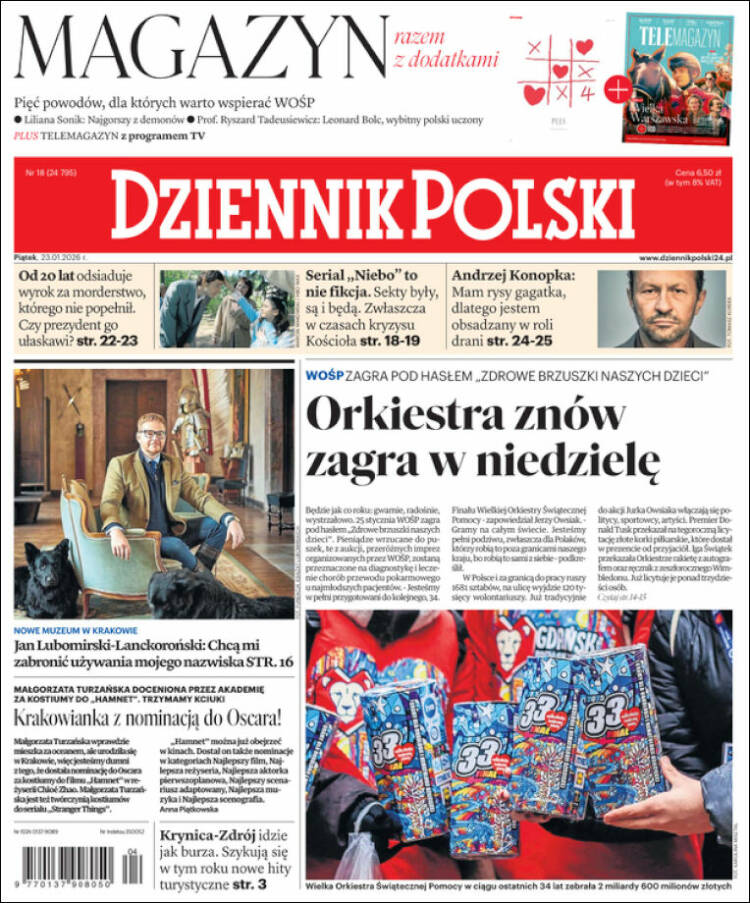 Portada de Dziennik (Polonia)