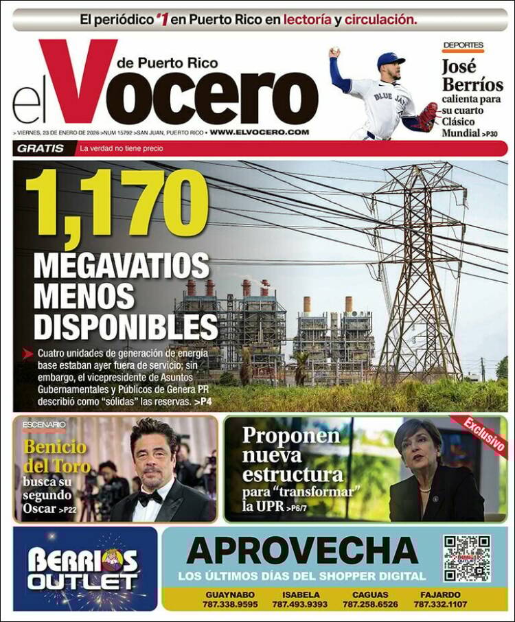 Portada de Vocero (Puerto Rico)