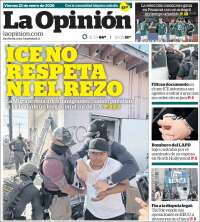 Portada de La Opinión (&Eacute;tats-Unis)