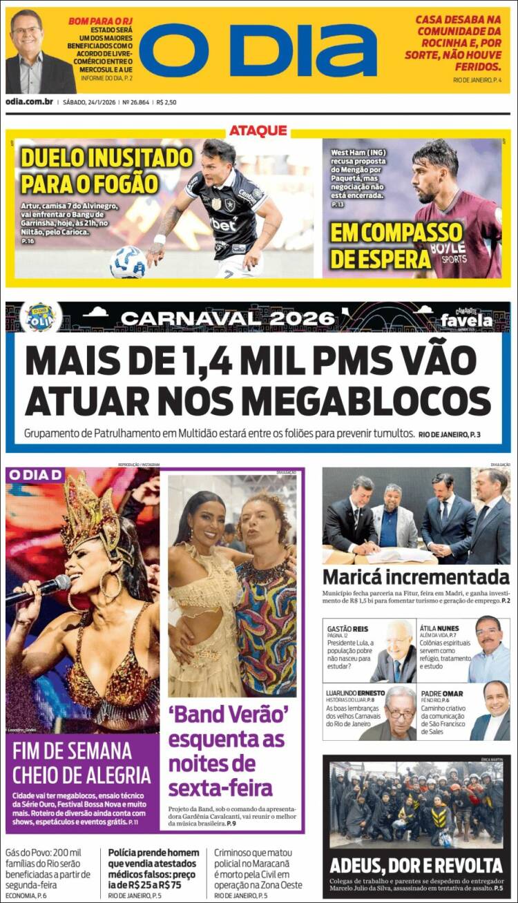 Portada de O Dia (Brasil)