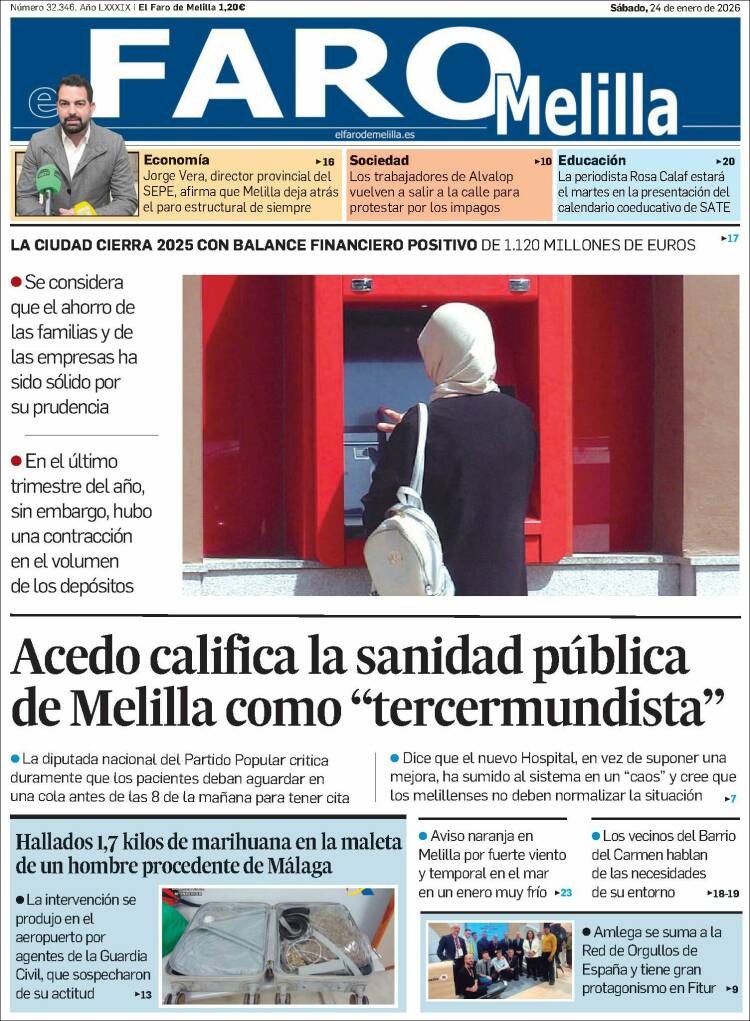 Portada de El Faro de Melilla (Spain)