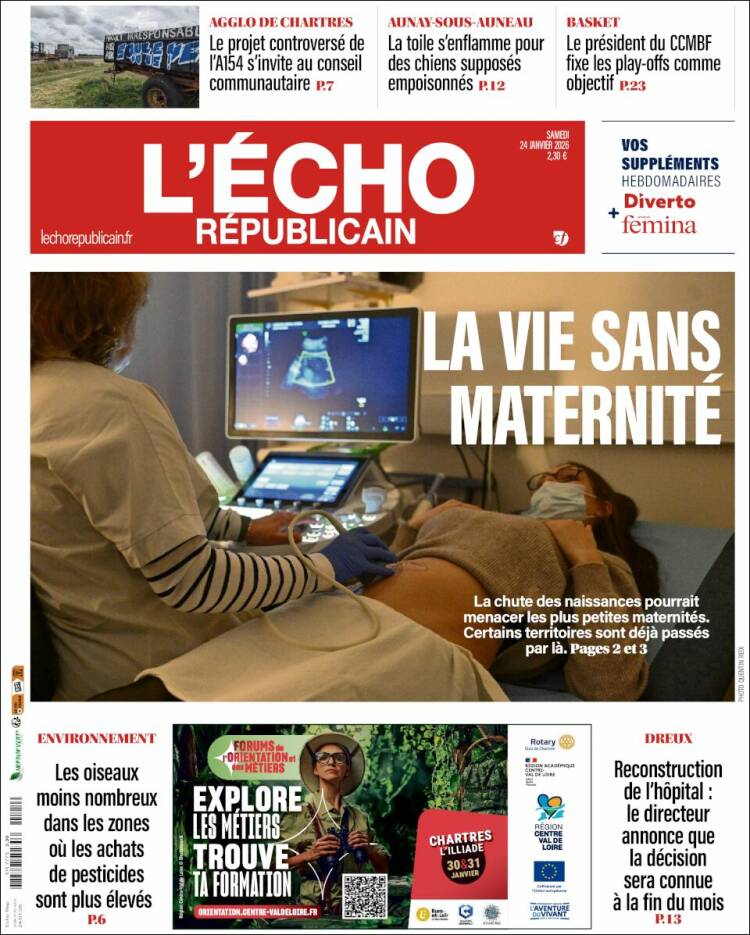 Portada de L'Echo Républicain (Francia)