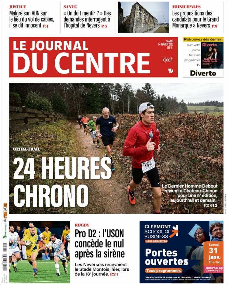Portada de Le Journal du Centre (Francia)