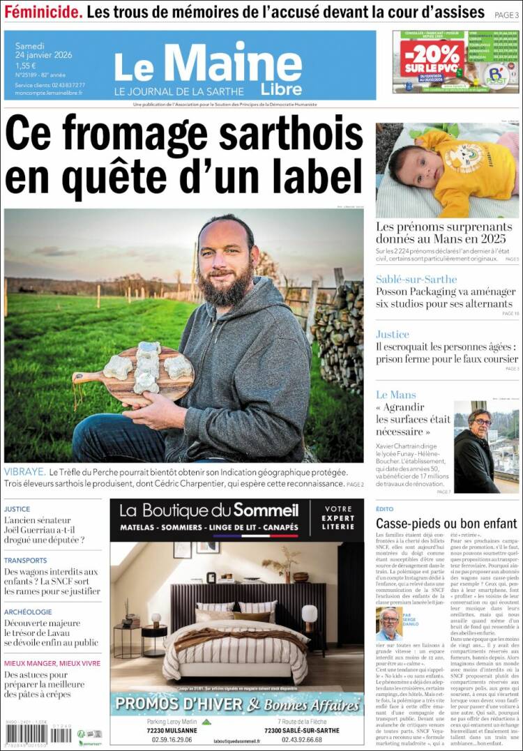 Portada de Le Maine Libre (Francia)