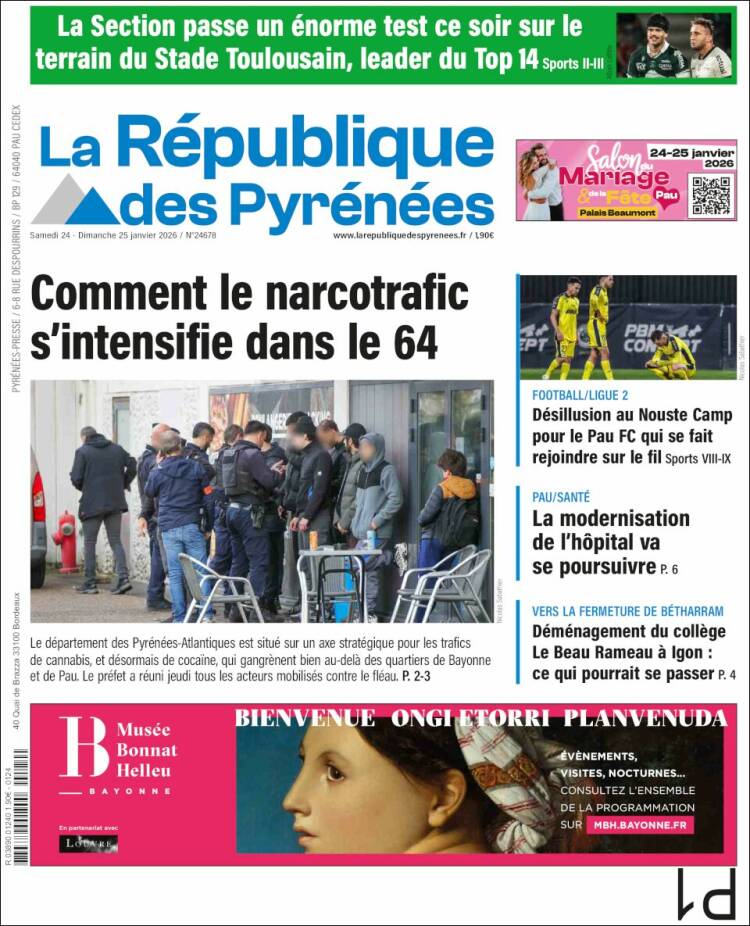 Portada de La République des Pyrénées (Francia)