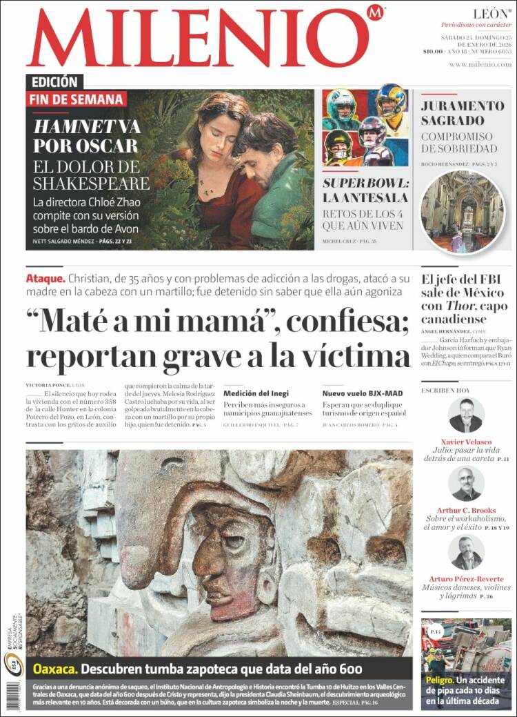 Portada de Milenio de León (Mexico)