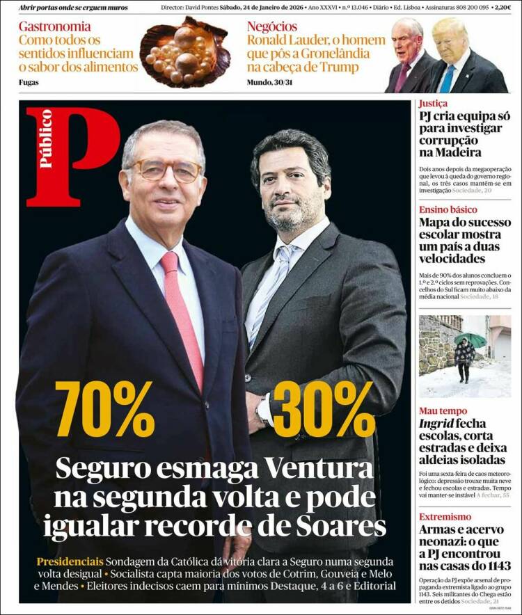 Portada de Público (Portugal)
