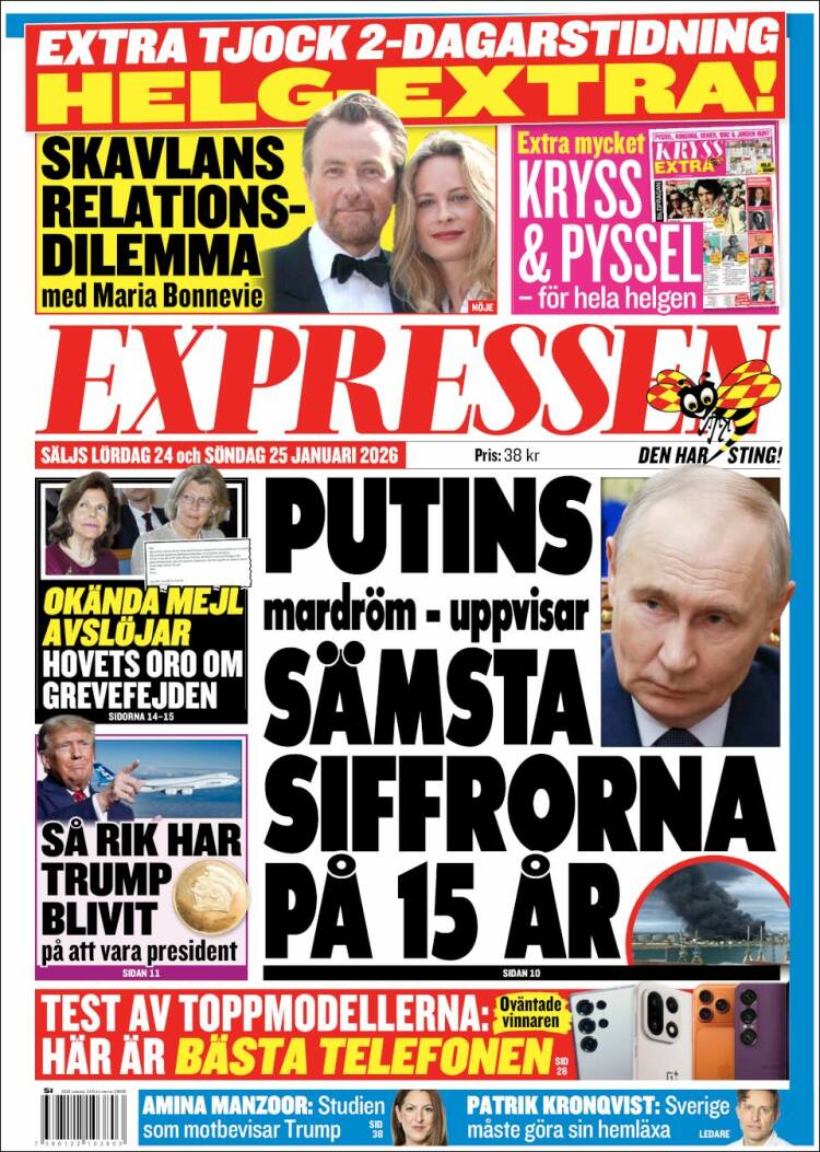 Portada de Expressen (Sweden)